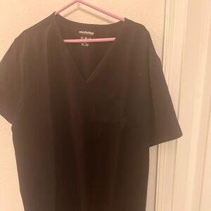 Cherokee Black V-Neck Scrub Top